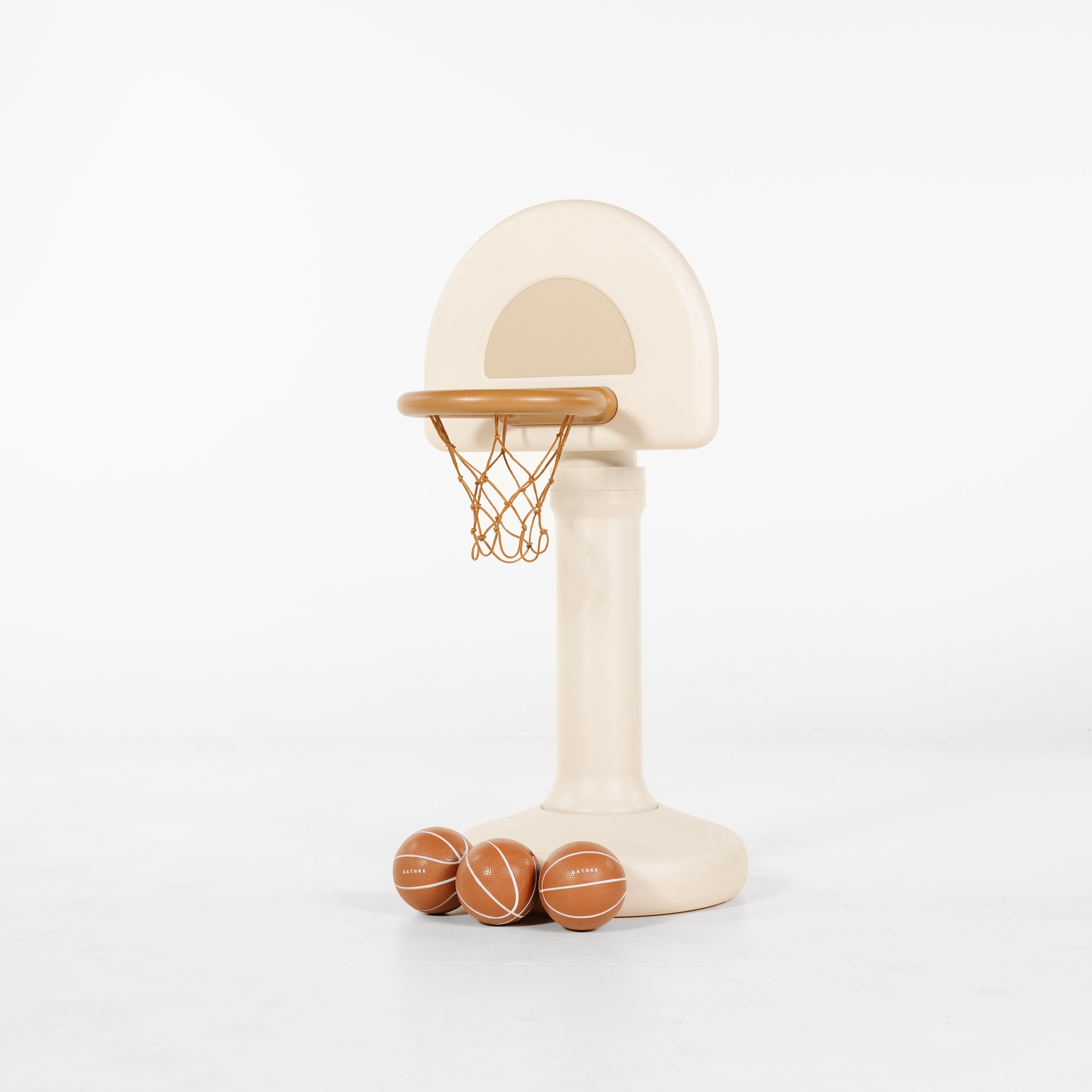 Ivory@Toddler basketball hoop designed for indoor and outdoor play