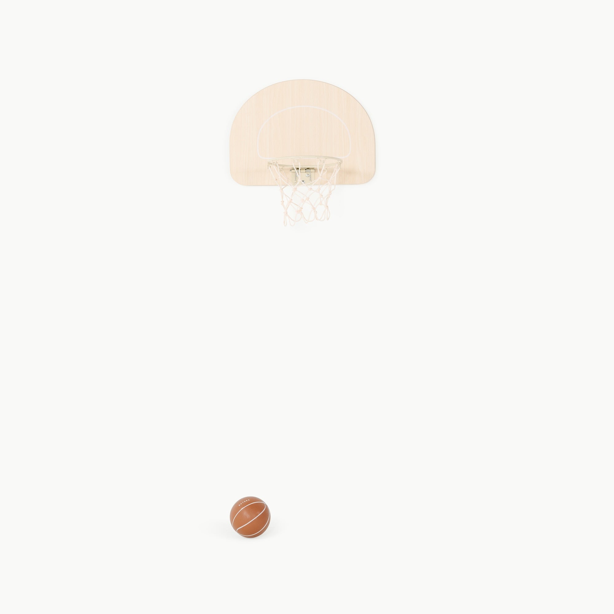 Ivory (on sale)@Lightweight wooden doorway basketball hoop and inflatable ball with durable design