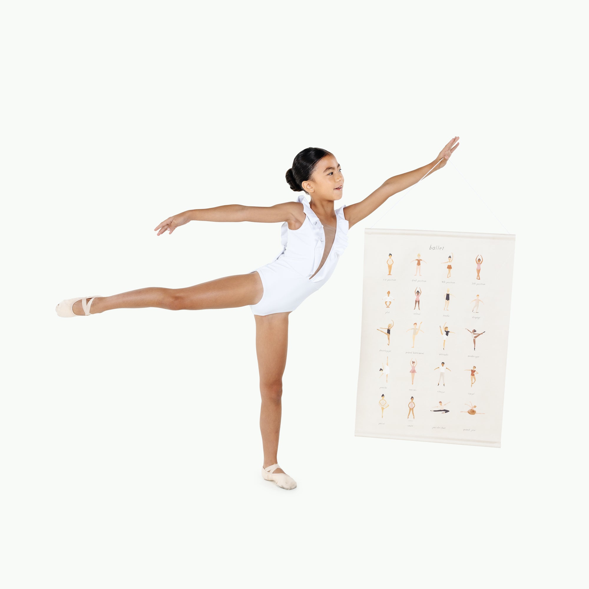 Ballet Basics (on sale)@kid holding the ballet basics poster
