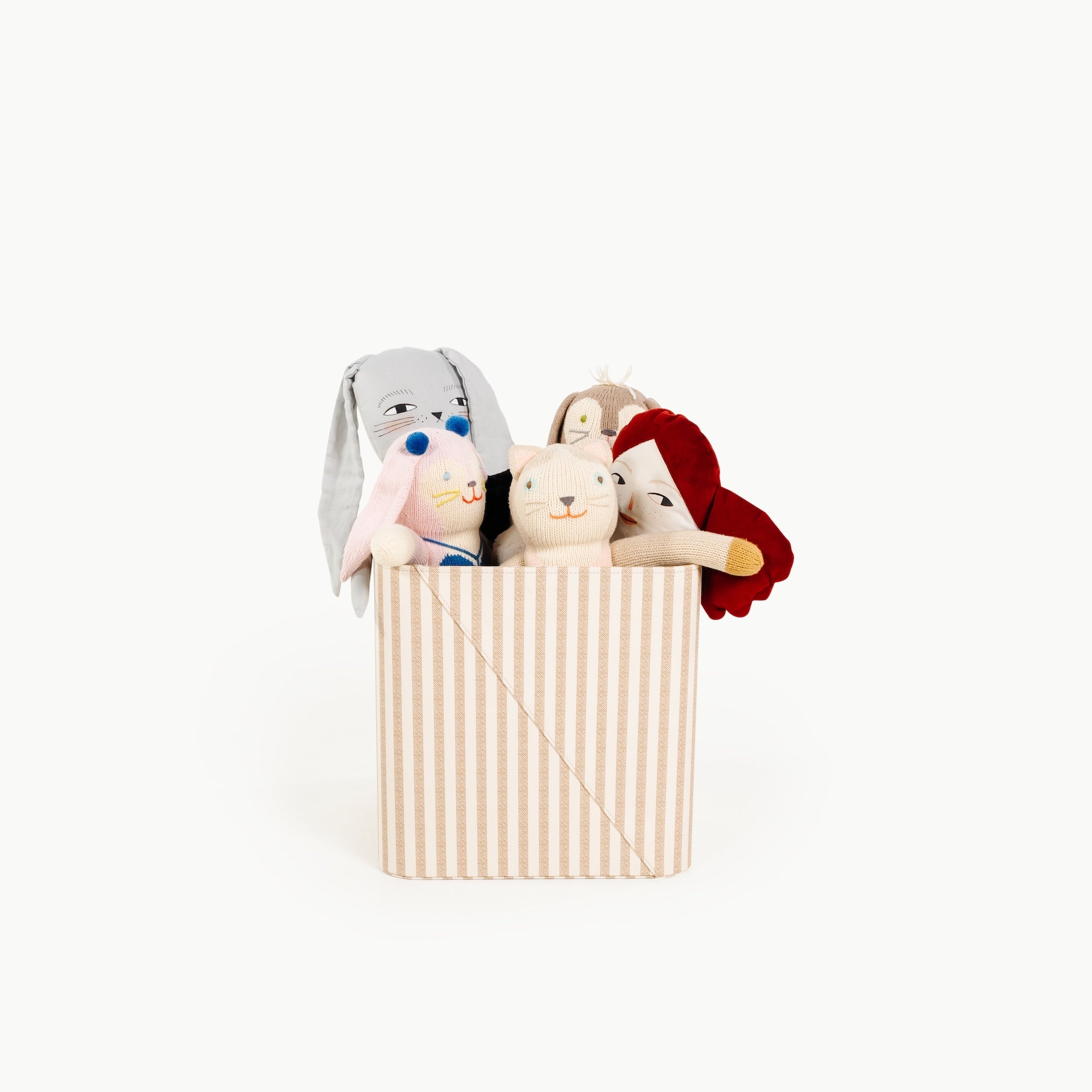 Cafe Stripe (on sale)@Medium storage bin with toys