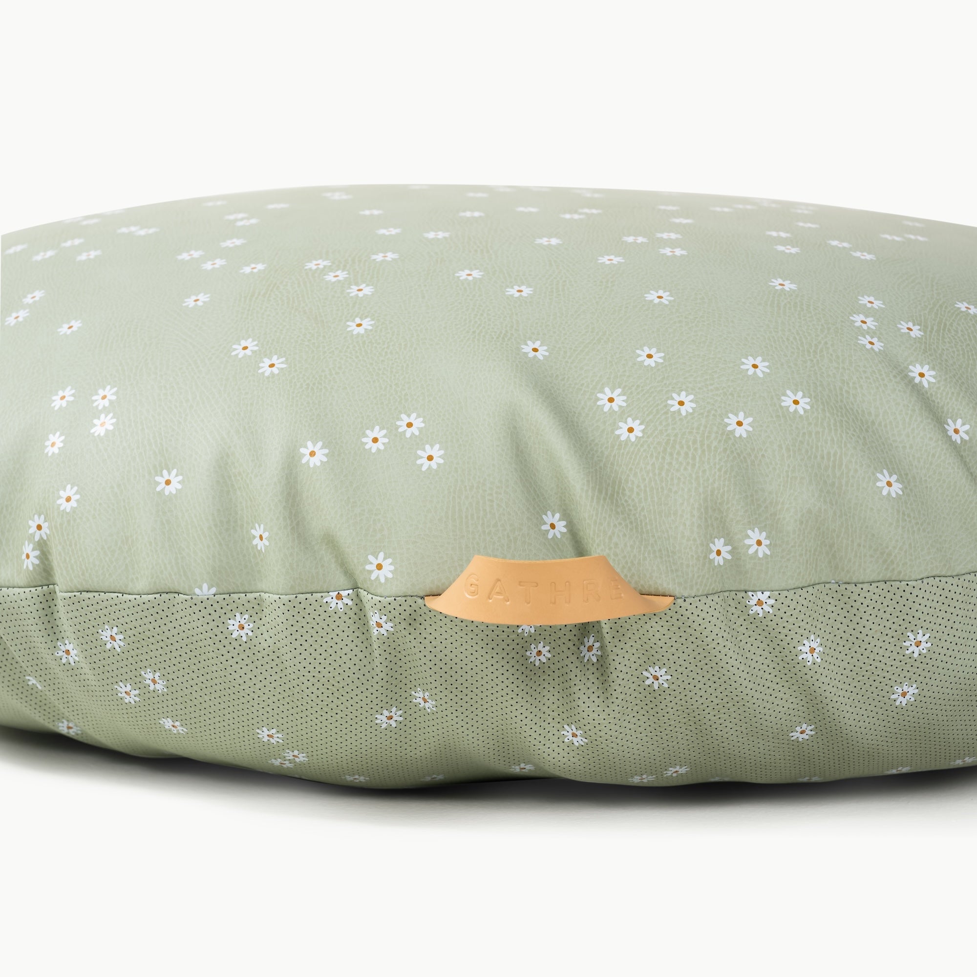 Flora (on sale)/ Circle@handle detail on floor cushion