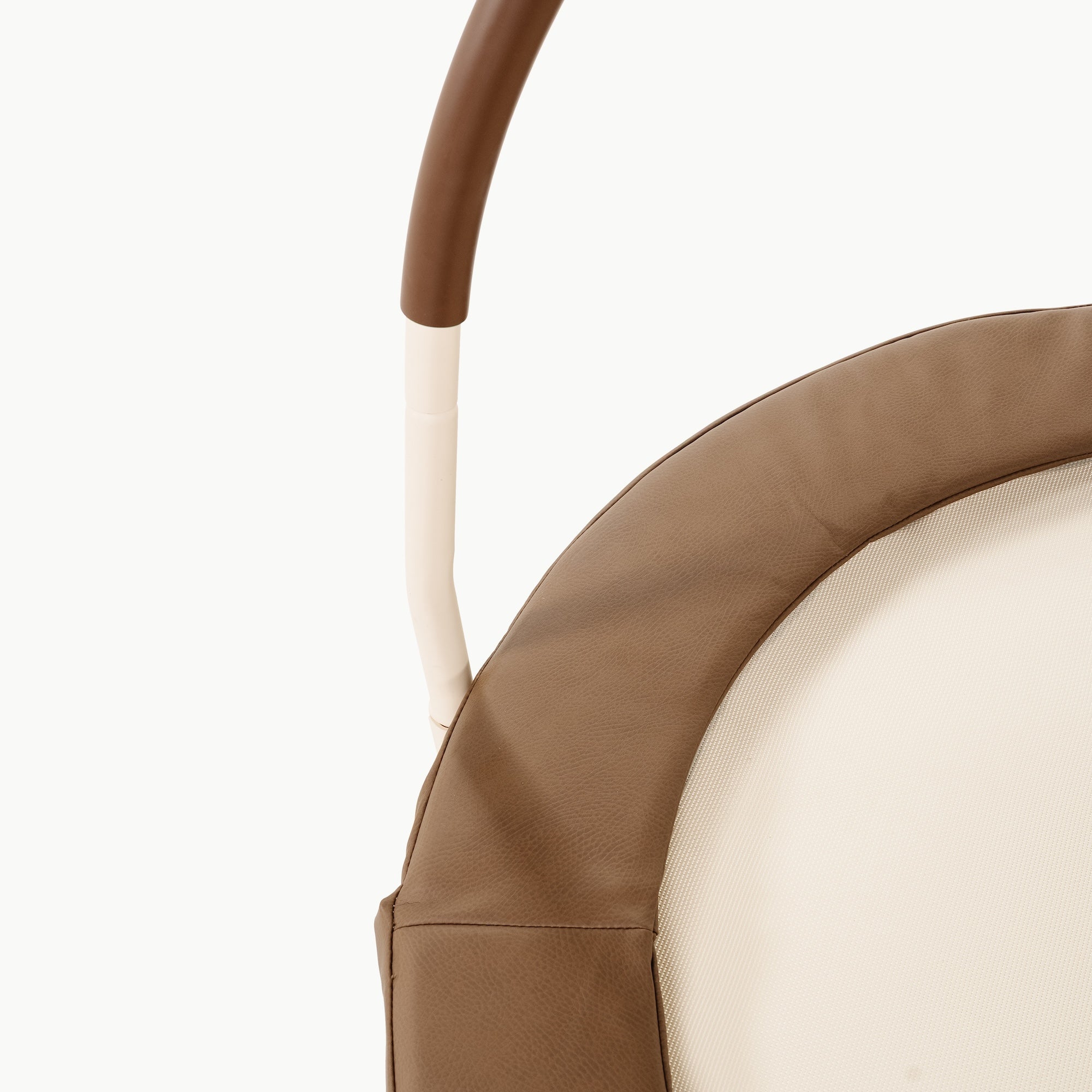 Espresso@Close-up of durable indoor trampoline designed for toddlers and young children