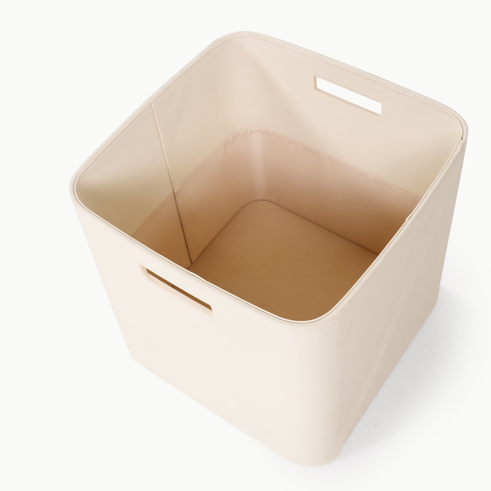 Ivory (on sale)@overhead of Medium Camel Storage Bin