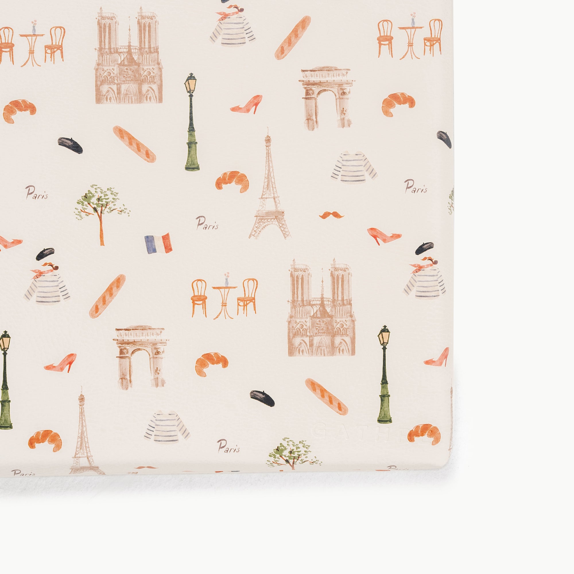 Paris (on sale) / Square@gathre deboss on the paris padded square mat