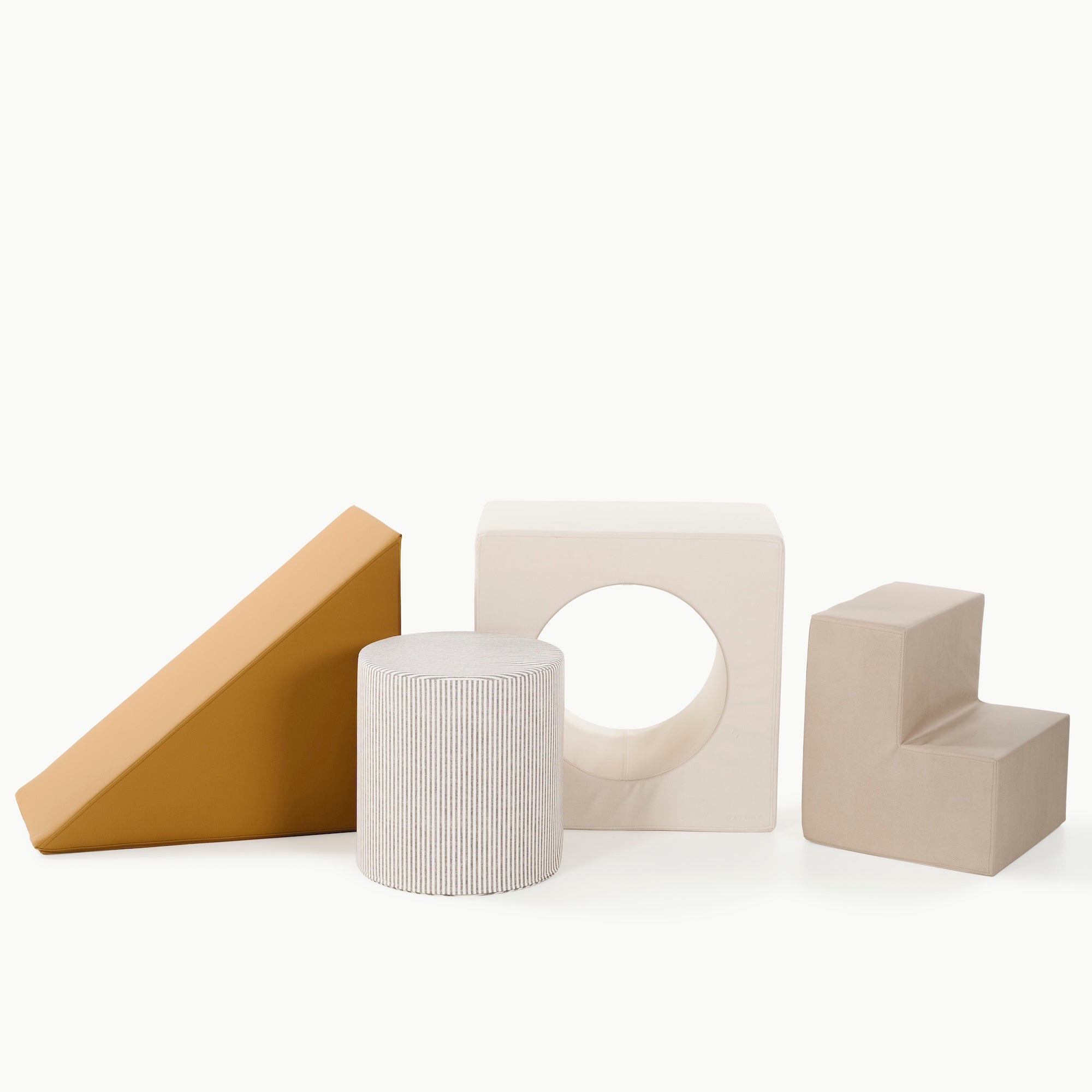 Saffron • Ivory • Stone Stripe • Millet (on sale)@detail image of saffron block playset