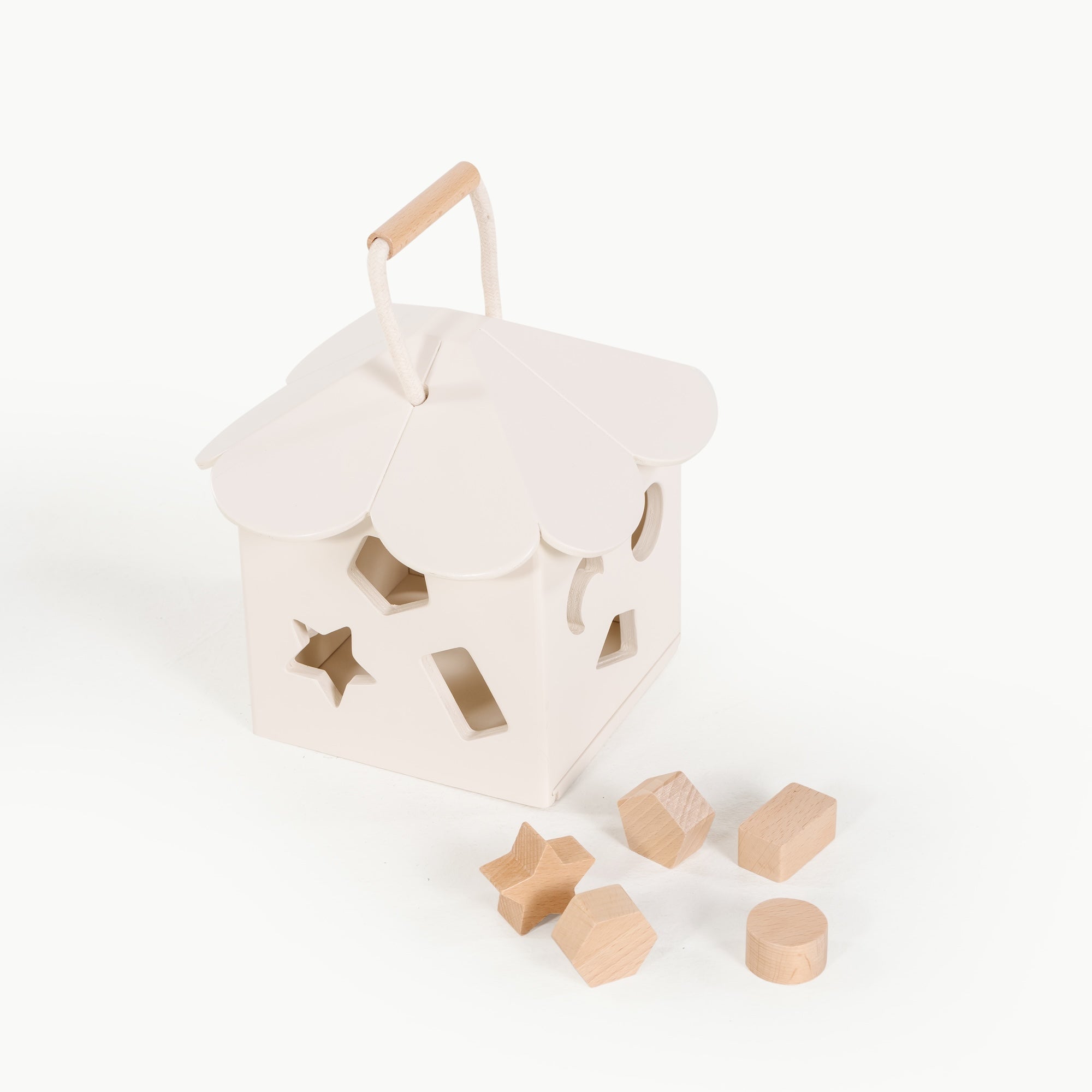 Ivory (on sale)@Wooden shape sorter designed for babies and toddlers