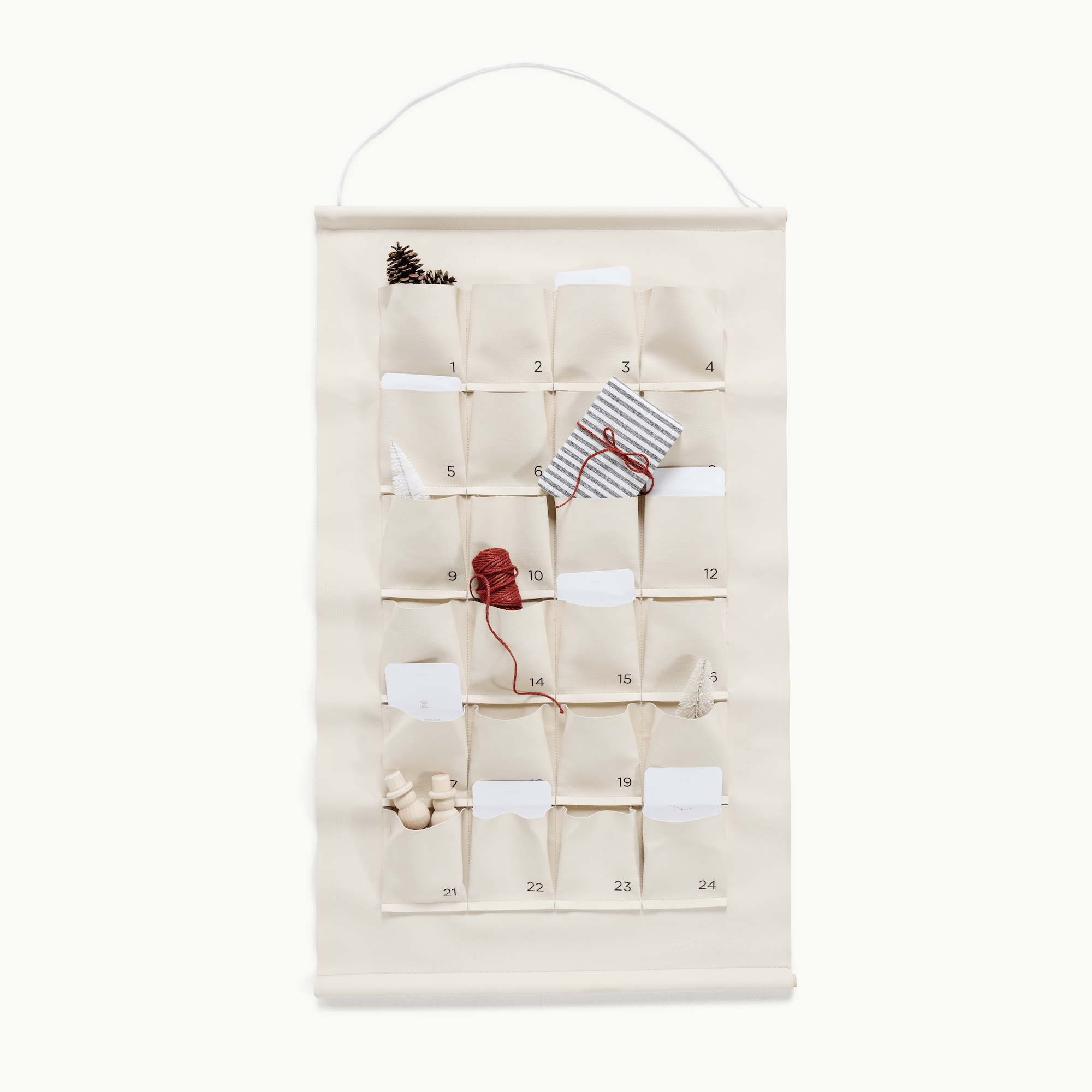 Ivory (on sale)@Small Ivory Advent filled with cards and gifts