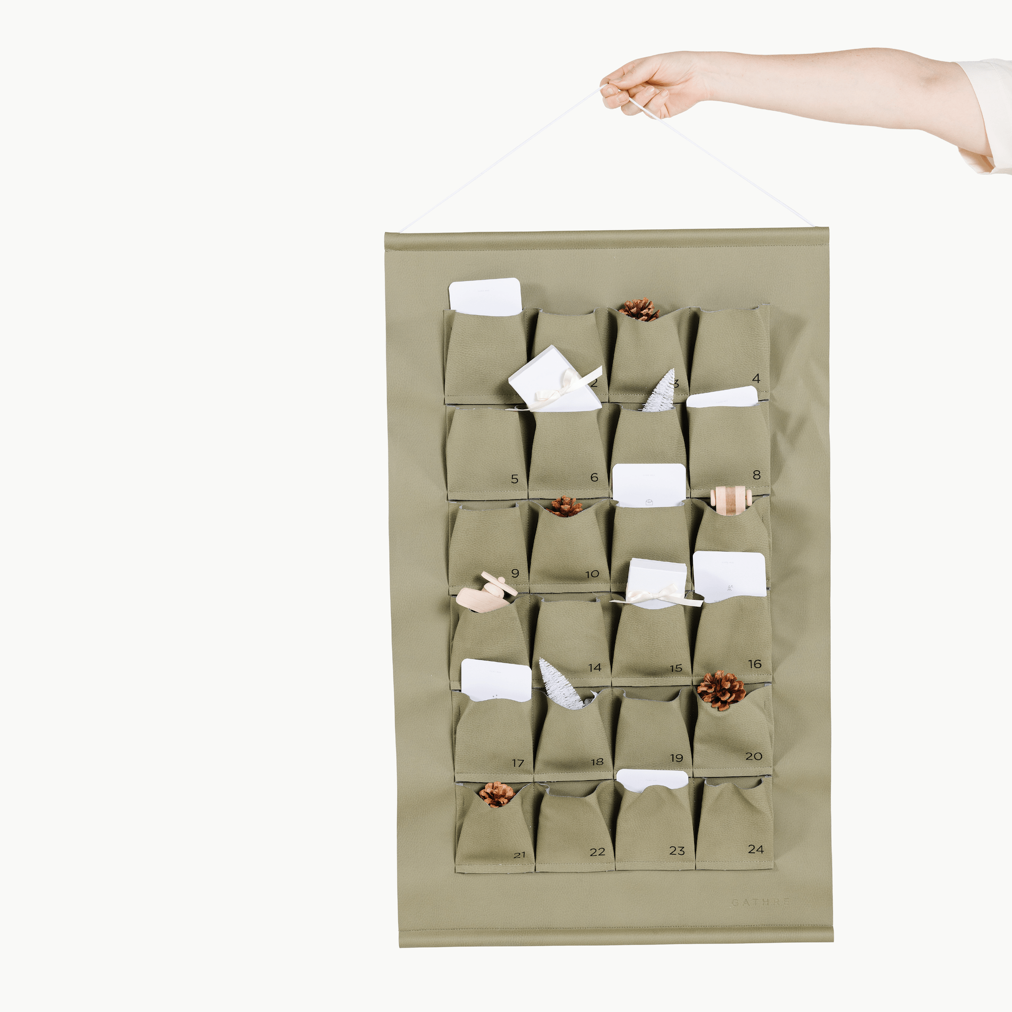 Fern (on sale)@Woman holding the Small Fern Advent Calendar