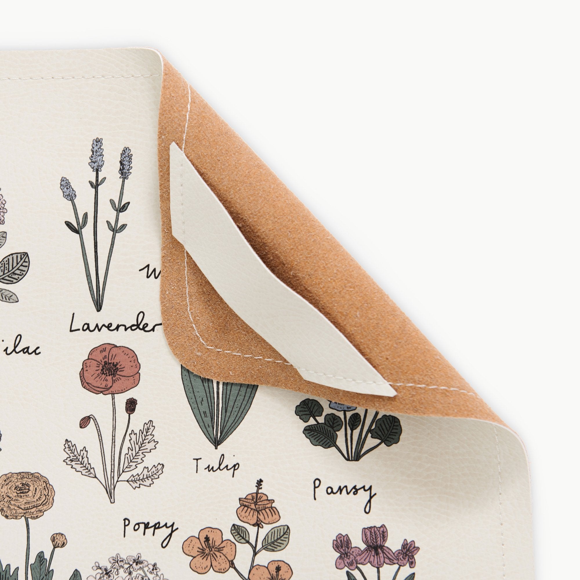 Fleurs@Hanging tab detail on the Fleurs Mini Mat