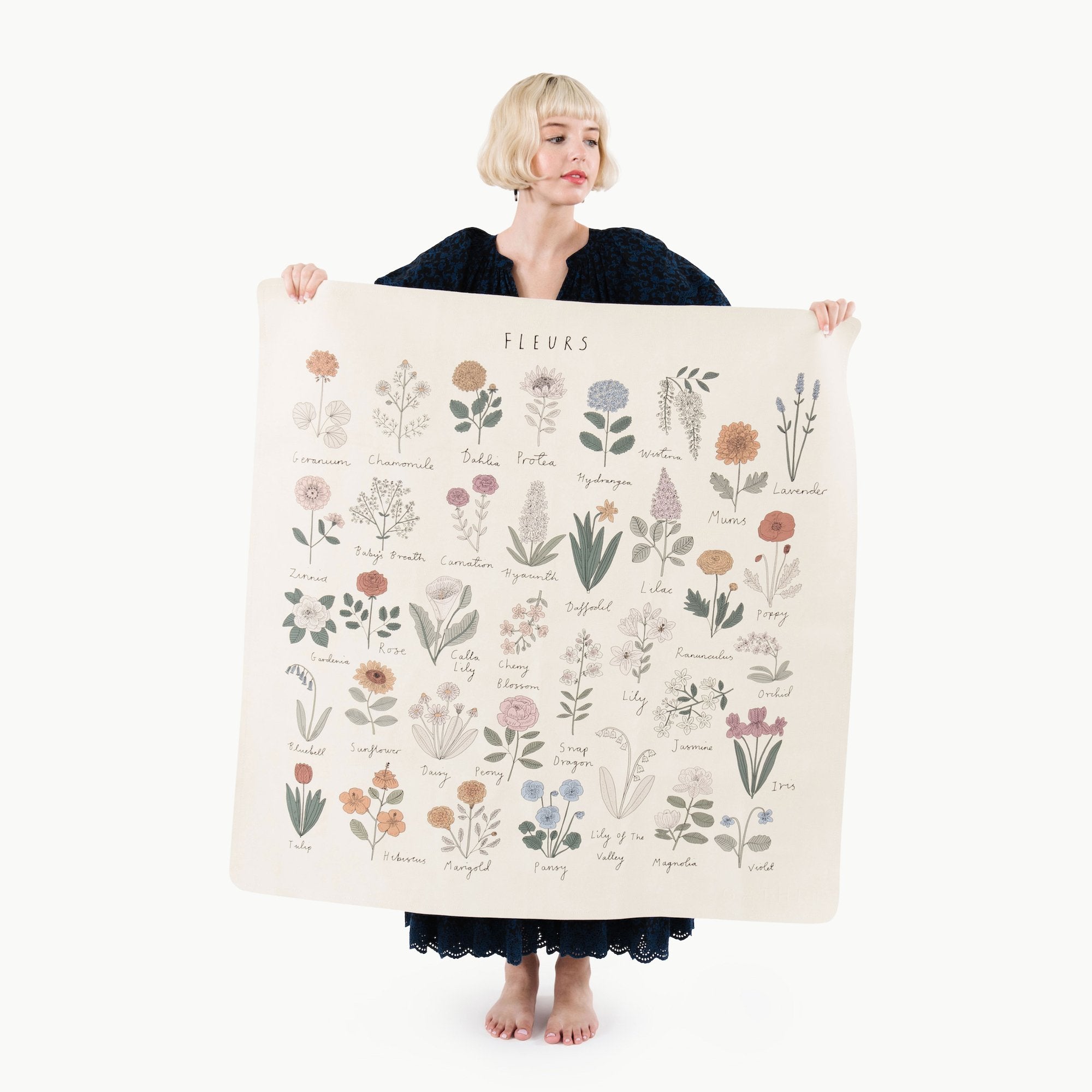 Fleurs@Woman holding the Fleurs Mini Mat