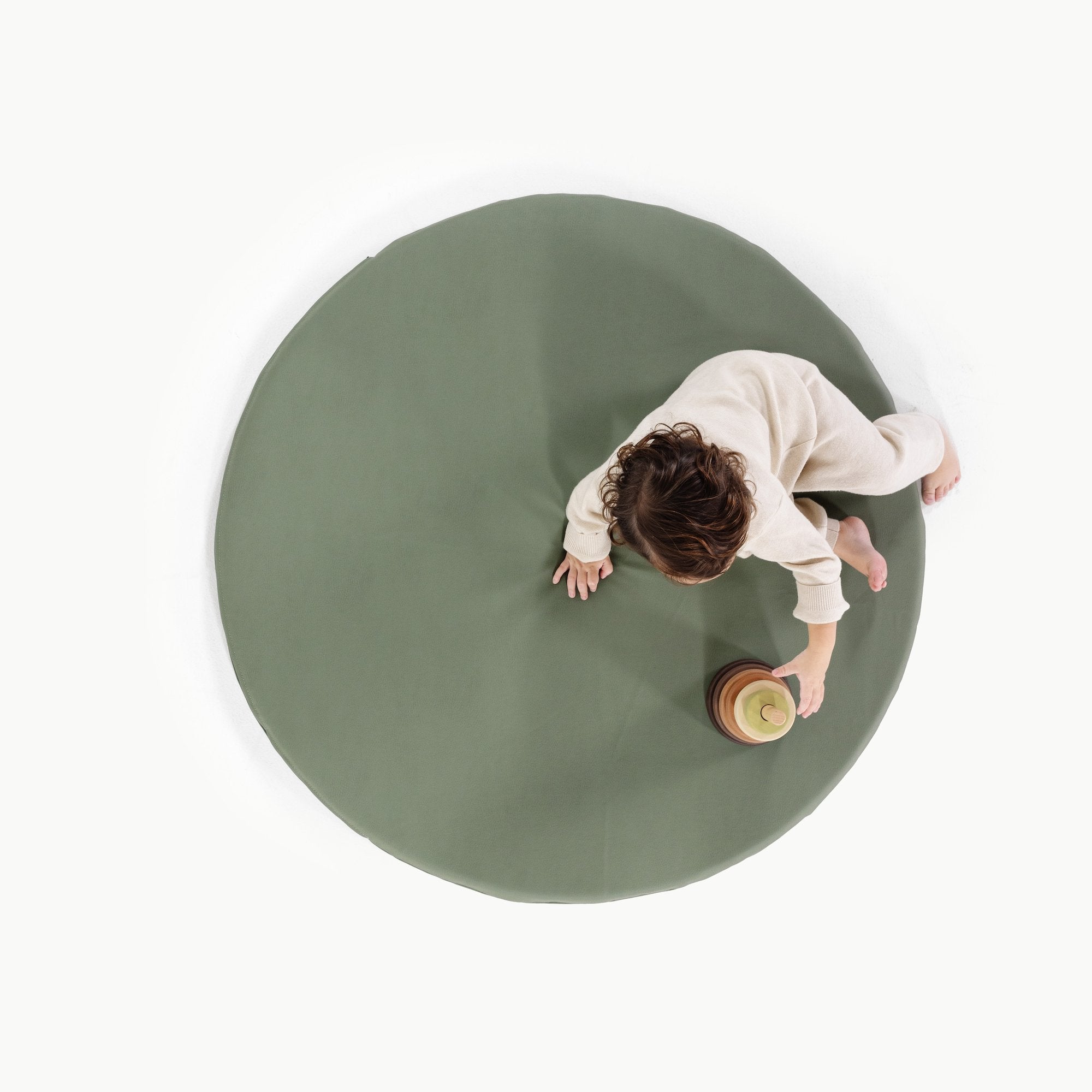 Thyme / Circle@Overhead of baby playing on the Thyme Padded Mini Circle