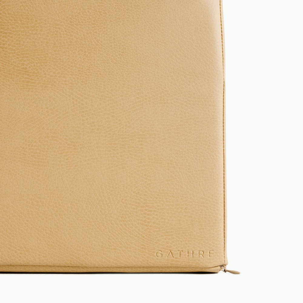 Wheat • Stone Stripe@Gathre deboss detail on the Stone Stripe Cubes