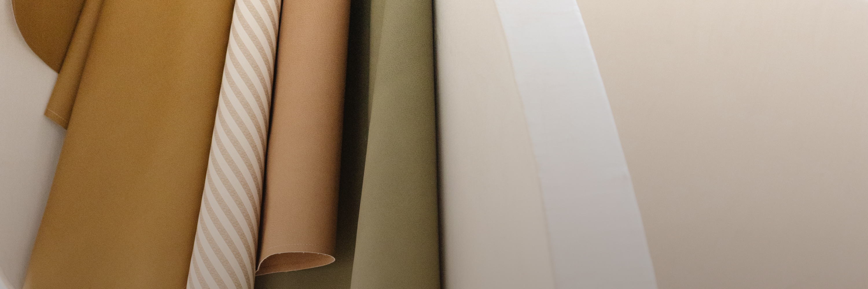 Stack of Gathre Mats  on a table