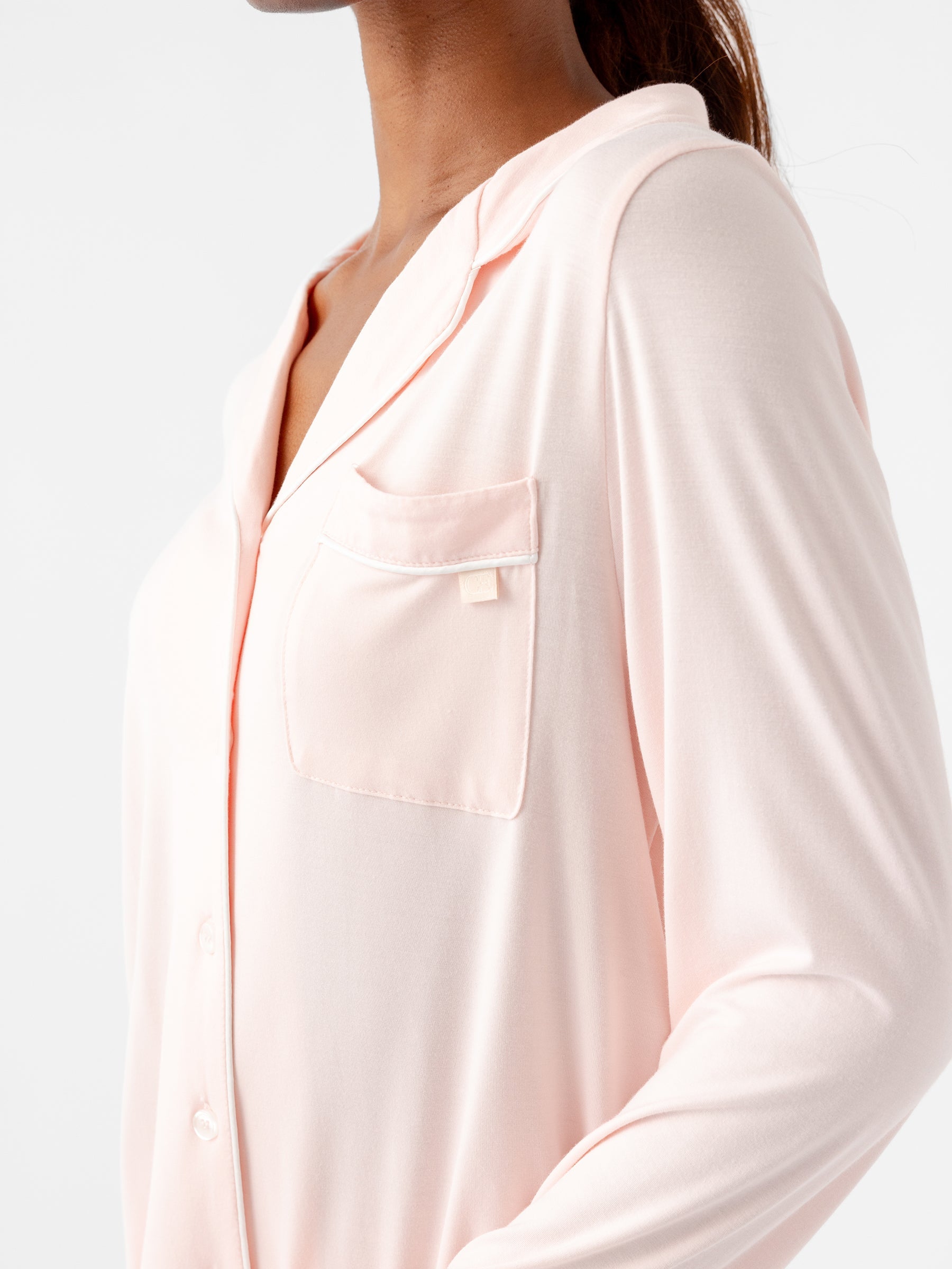 Blossom@woman wearing blossom cozy earth pajamas