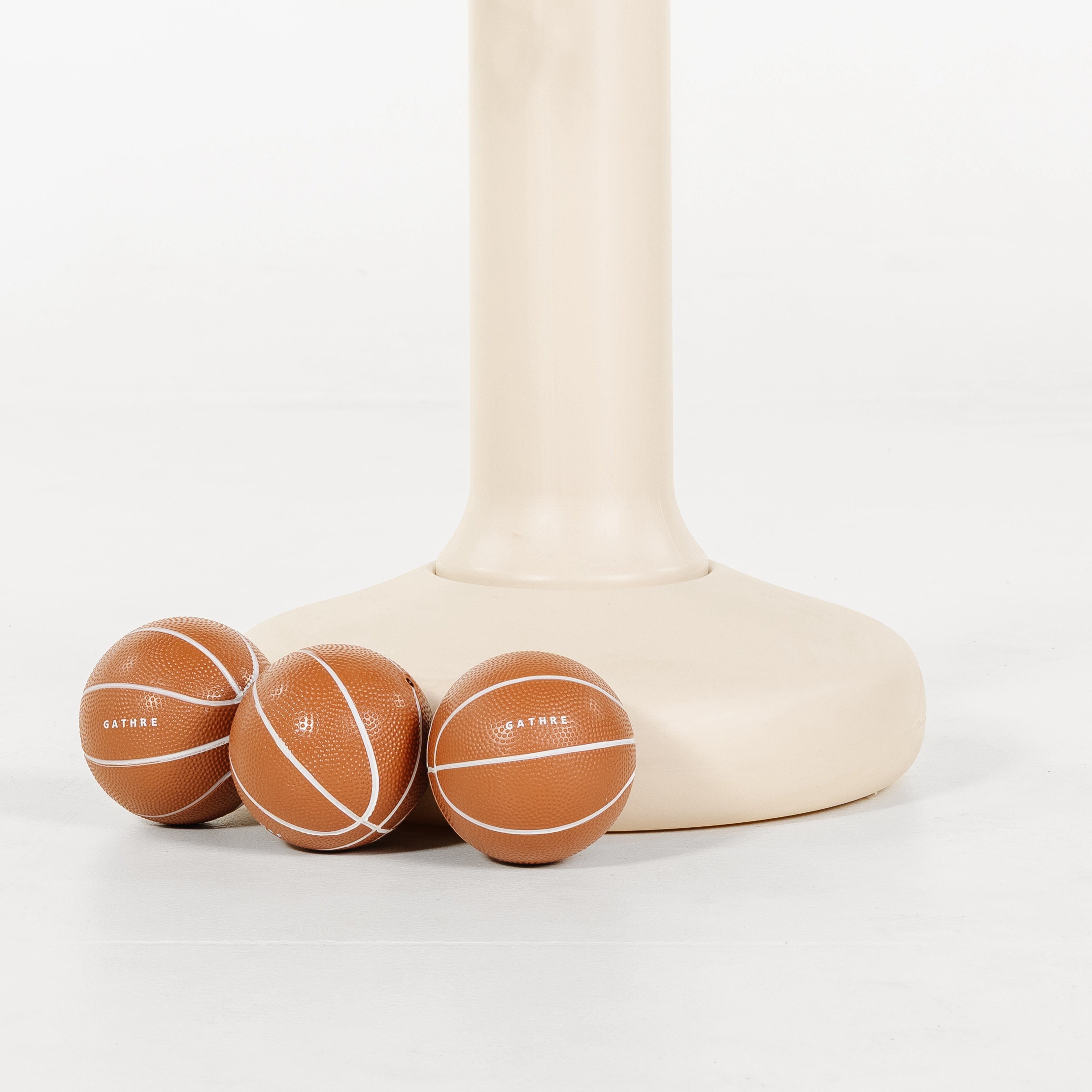 Ivory@Close-up of durable basketball hoop designed for young kids