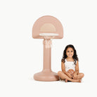 Tulle@Toddler using a basketball hoop to practice coordination and movement