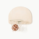 Ivory (on sale)@Lightweight wooden doorway basketball hoop and inflatable ball with durable design