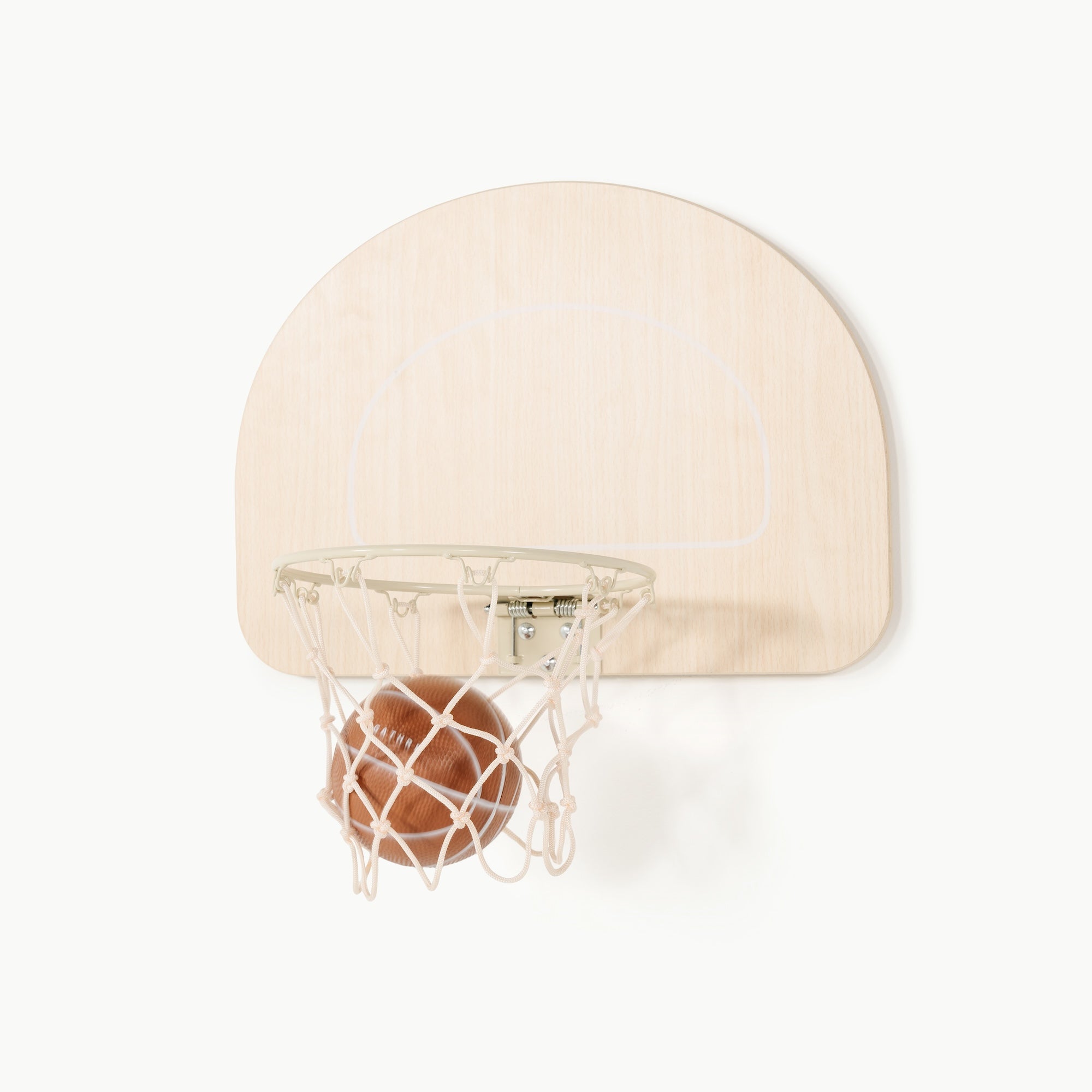 Ivory (on sale)@Lightweight wooden doorway basketball hoop and inflatable ball with durable design