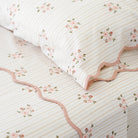 Briar Floral@Kids cotton sheet set with playful illustrations