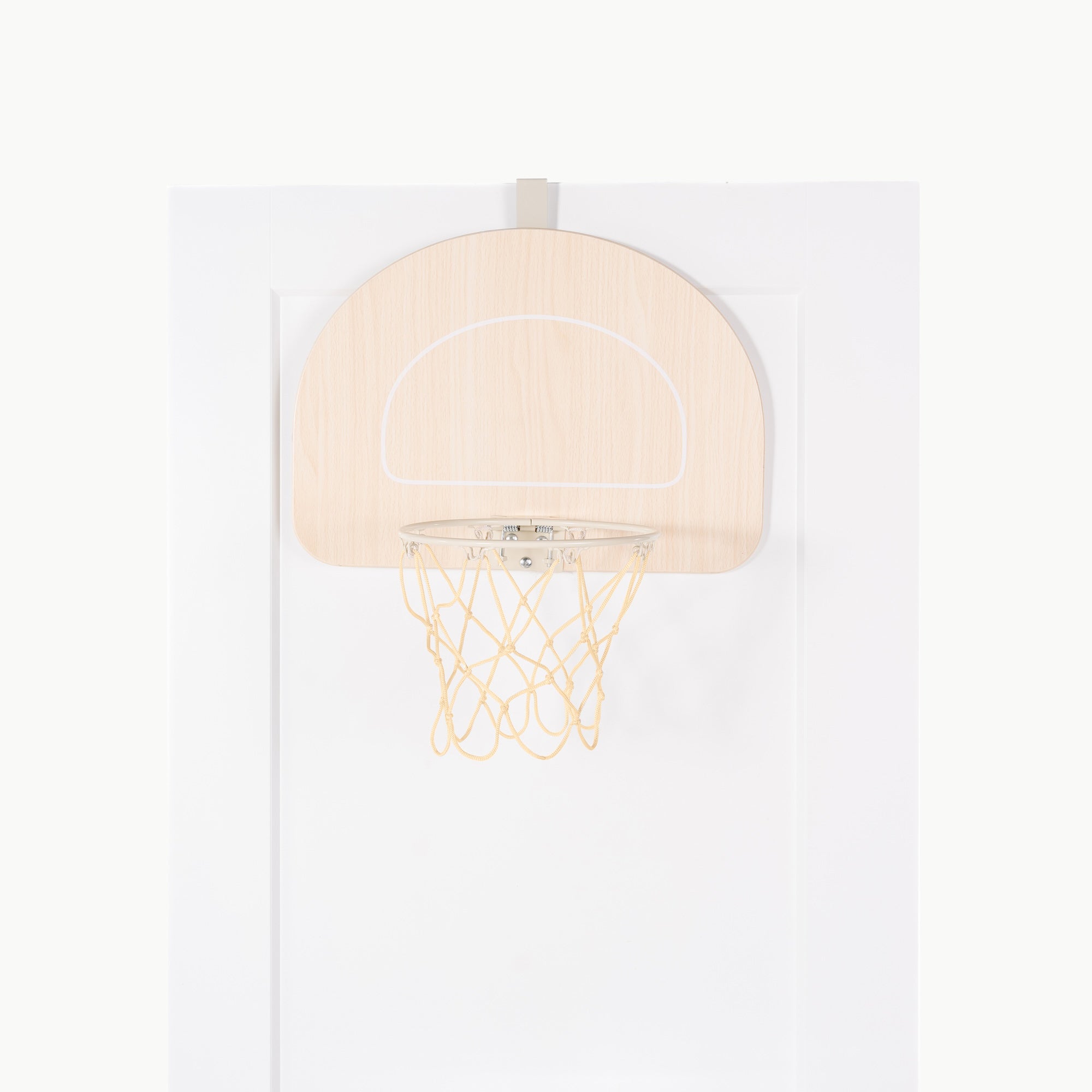 Ivory (on sale)@Over-the-door basketball hoop fitting a standard-sized doorway