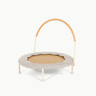 Stone Stripe Scallop@Minimalist kids trampoline designed to fit beautifully in shared living spaces
