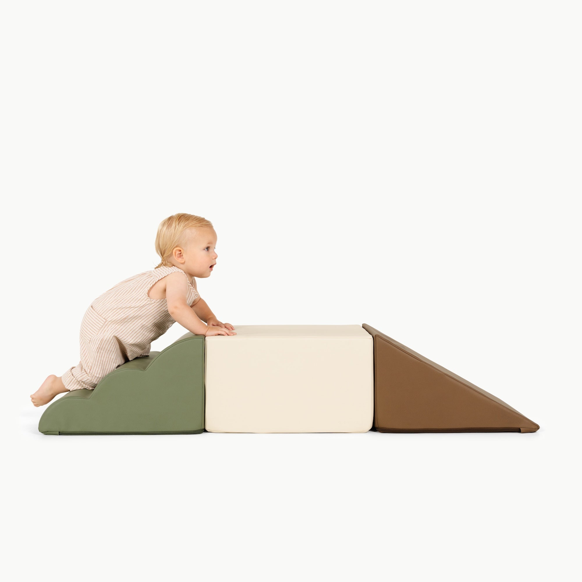 Espresso • Ivory • Thyme@kid playing on the Mini Climber Playset