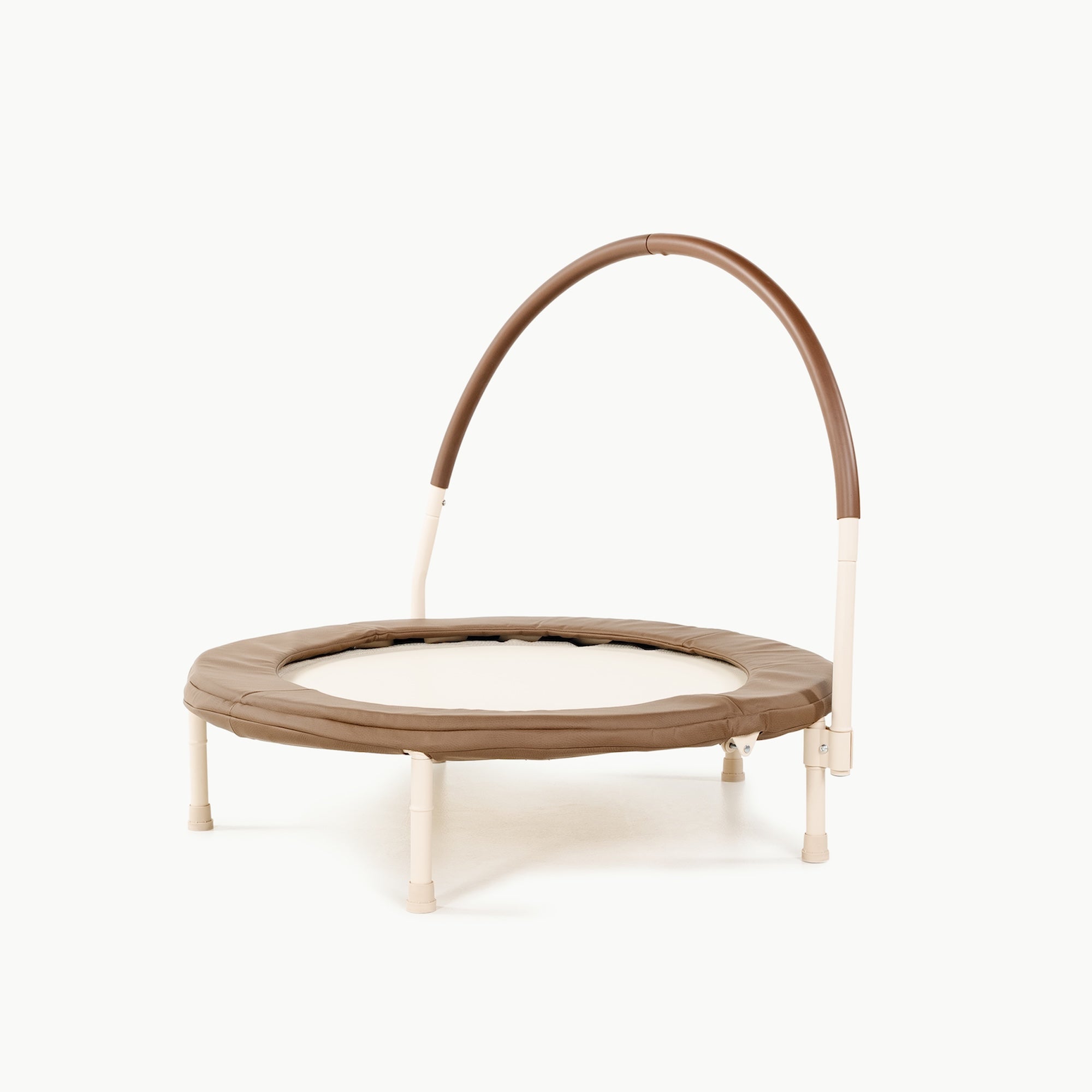 Espresso@Minimalist kids trampoline designed to fit beautifully in shared living spaces