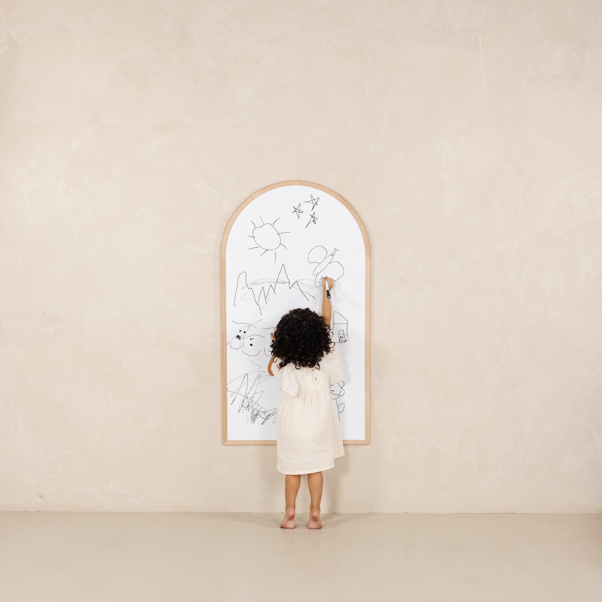 Beech@Wall-mounted arched chalkboard for kids’ art and creative expression