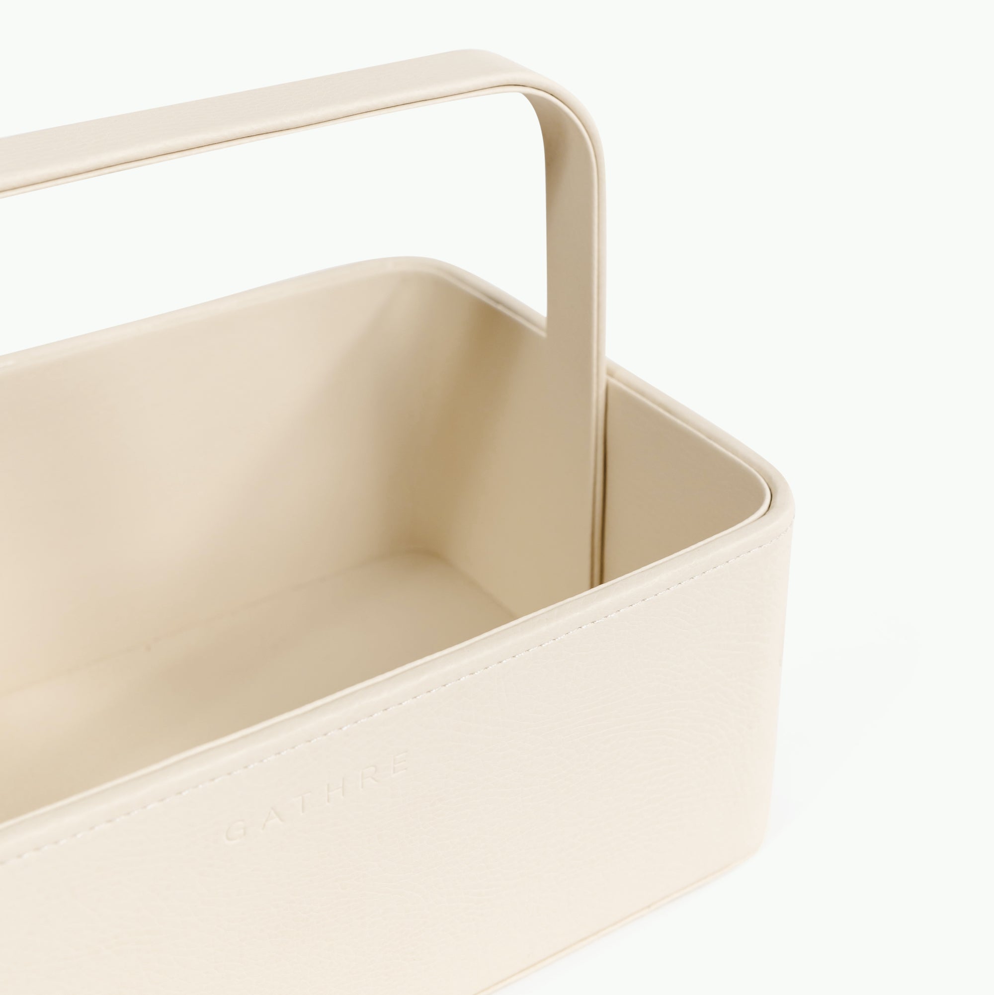 Ivory@Deboss detail of Small Ivory Caddy