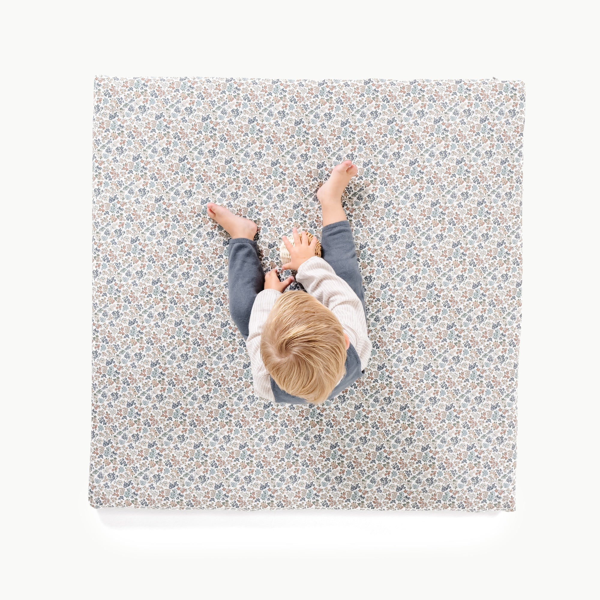 Joanna Bloom (on sale) / Square@overhead image of little boy sitting on padded mini