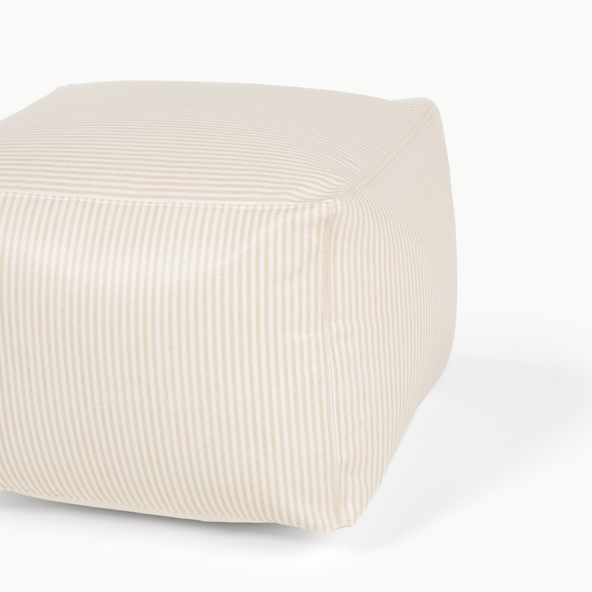 Pinstripe (on sale)@square pouf detail image
