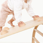 Birch (on sale)@Kid climbing on Rock side of Play Gym Slide