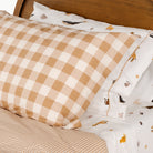 Tan Gingham@Child bedroom with playful printed duvet cover set