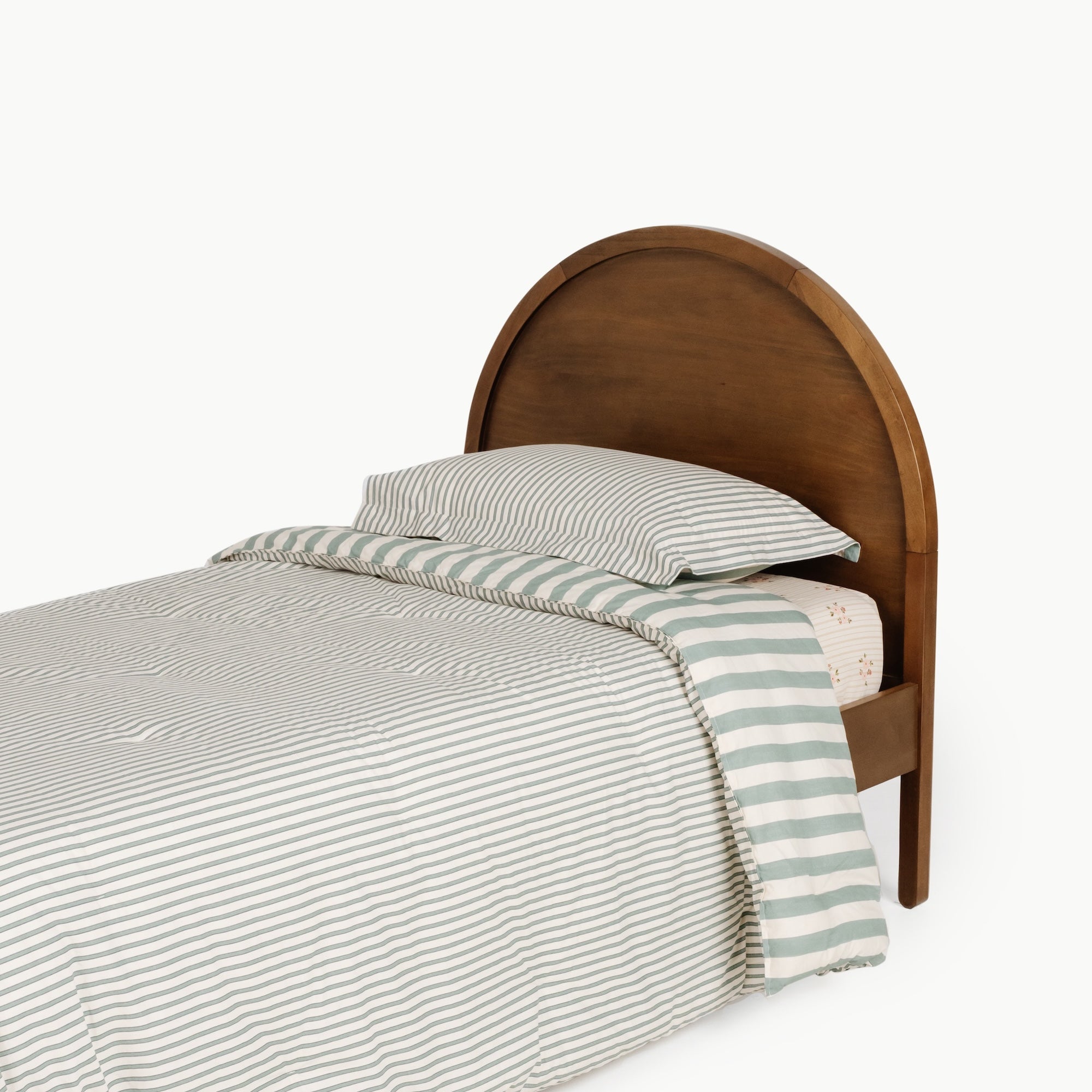 Agave Stripe@Reversible cotton comforter for kids bedding