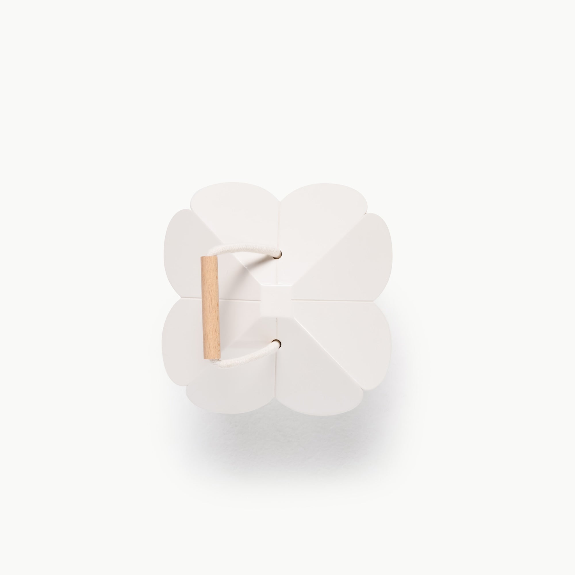 Ivory (on sale)@Heirloom wooden shape sorter with scalloped design and carry handle