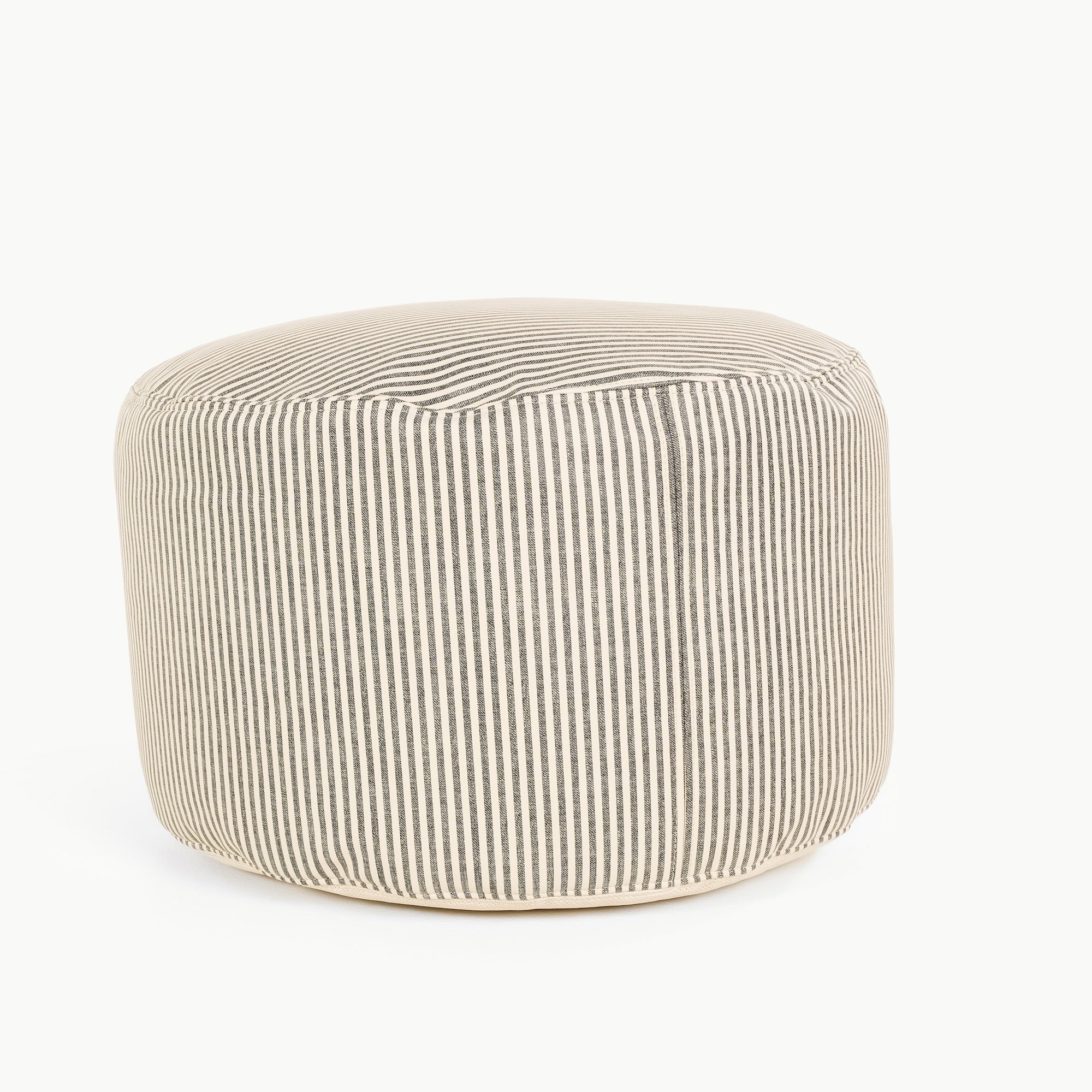 Stone Stripe@Seam detail of the Stone Stripe Circle Pouf