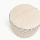 Stone Stripe@bottom detail of the Stone Stripe Circle Pouf