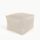 Stone Stripe@seam detail of the Stone Stripe Square Pouf