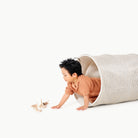 Stone Stripe@little boy playing in the tunnel