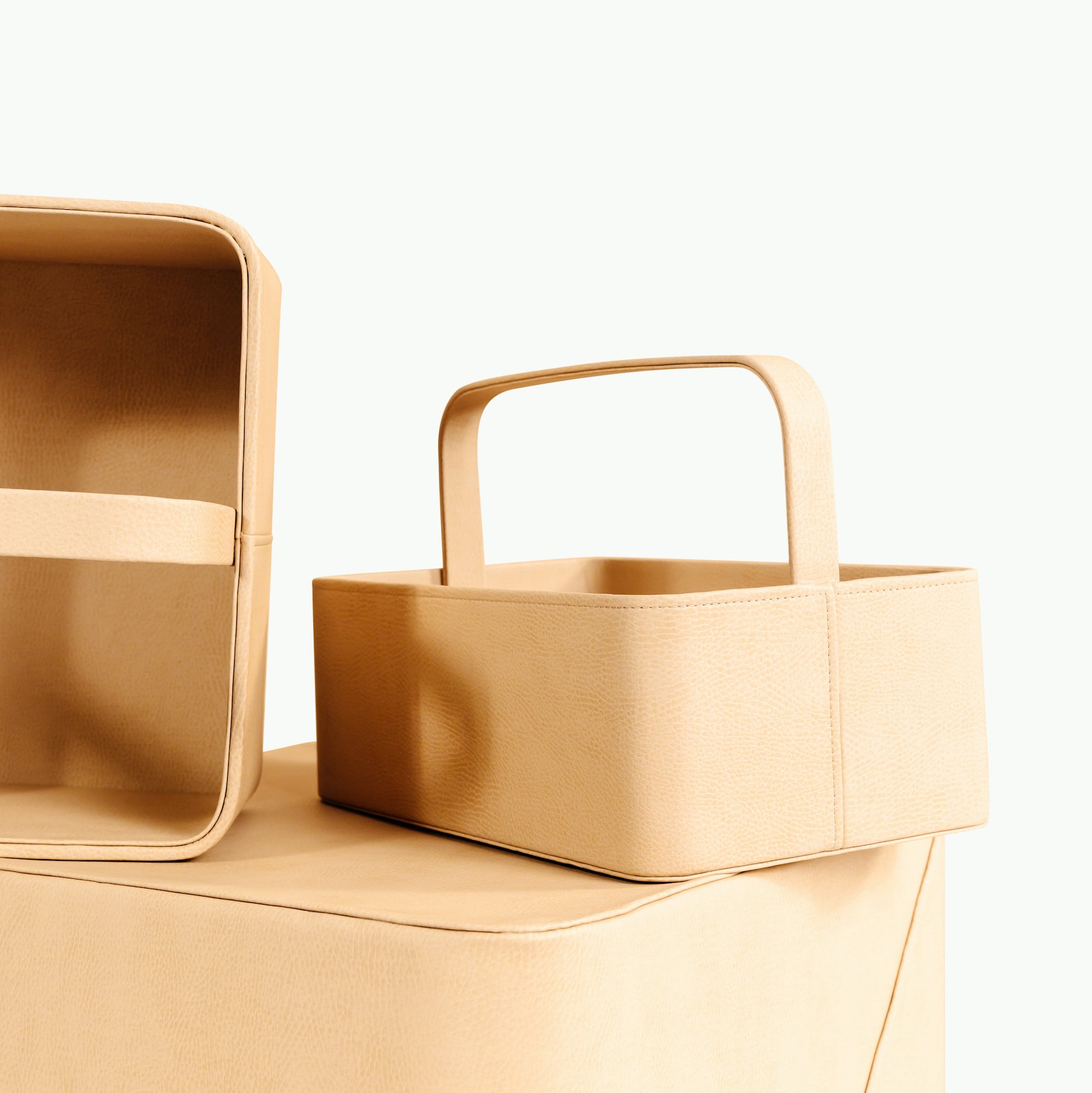 Untanned (on sale)@Handle detail of Small Untanned Caddy