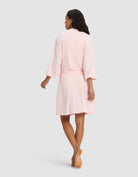 Blossom@woman wearing a blossom cozy earth robe