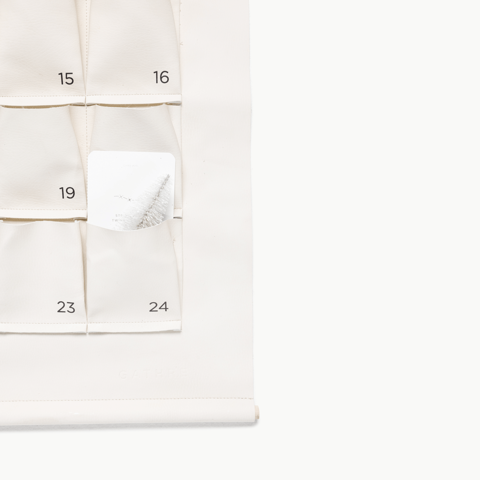 Ivory (on sale)@Gathre deboss on the Small Ivory Advent Calendar