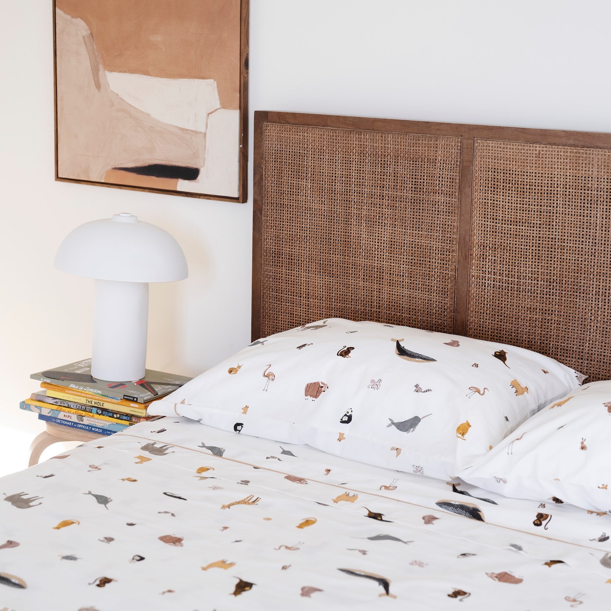 Menagerie@Child bedroom styled with cotton kids bedding sheets