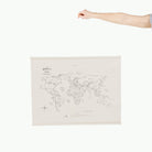 World Map@Up close photo of woman holding the World Map Poster