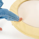Mellow@Close-up of durable indoor trampoline designed for toddlers and young children
