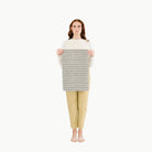 Stone Stripe / Baby Changing Mat@ Micro (Color) woman holding the stone stripe micro mat