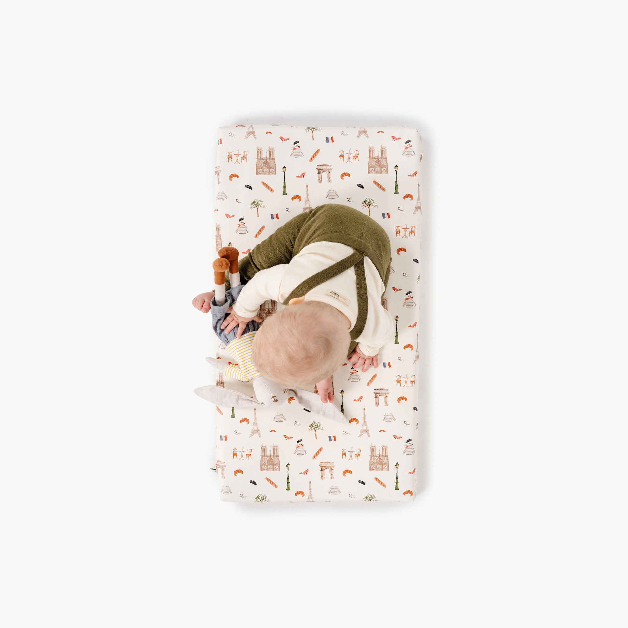 Paris (on sale)@overhead of baby on the paris padded micro+