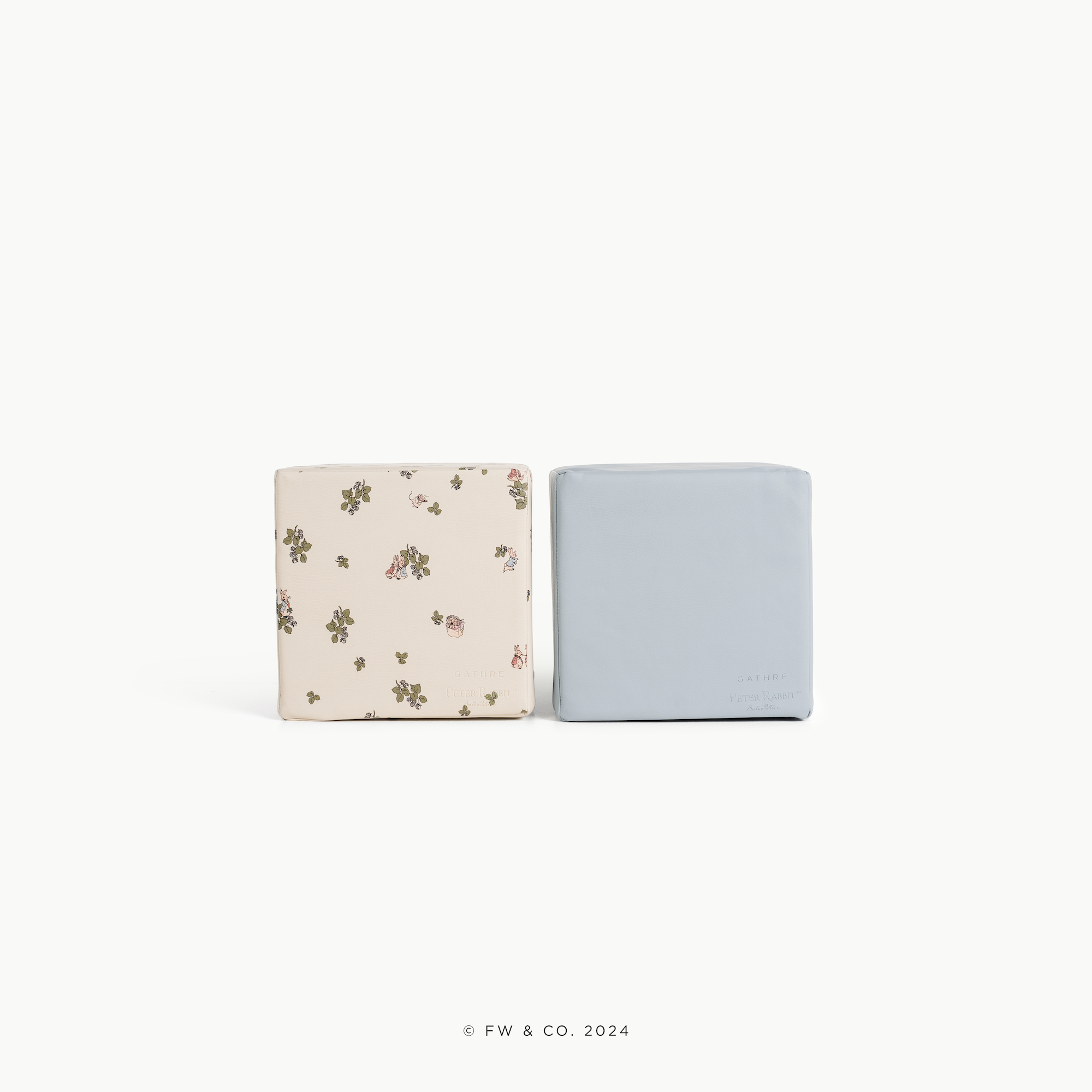 Peter Rabbit™ • Our Beatrix Blue (on sale)@The Peter Rabbit Collection Cubes closeup