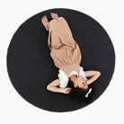 Raven (on sale)@Overhead of girl laying on Raven Padded Midi Circle