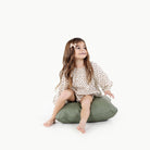 Thyme / Square@Kid sitting on the Thyme Mini Square Floor Cushion
